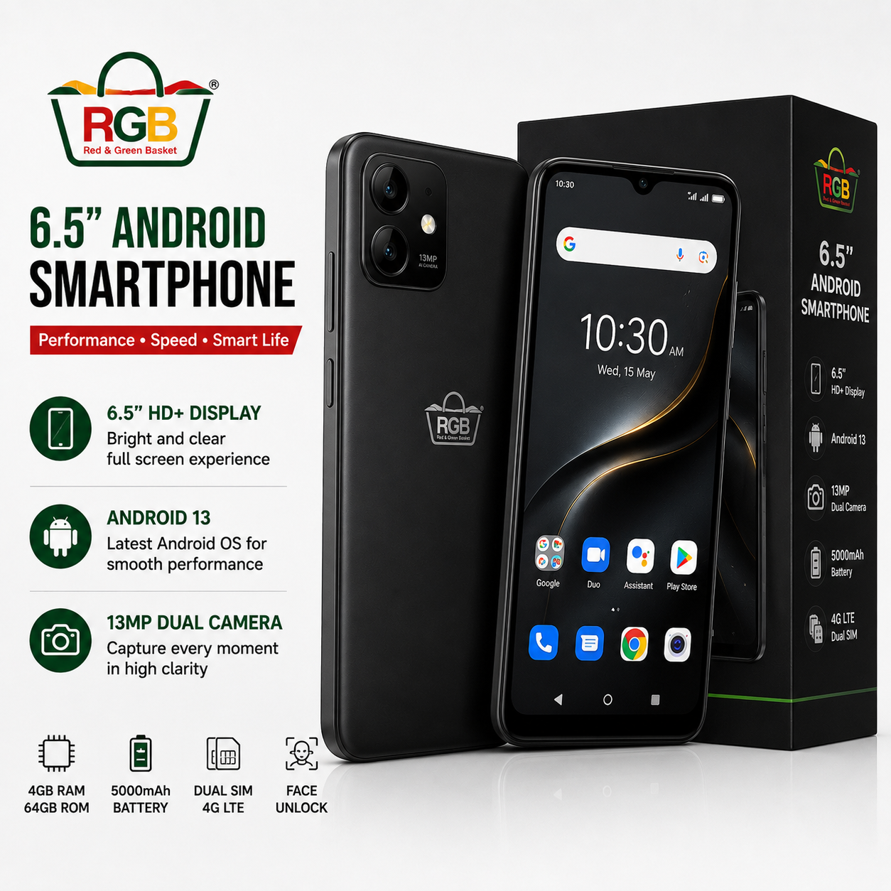 RGB 6.5" Android Smartphone