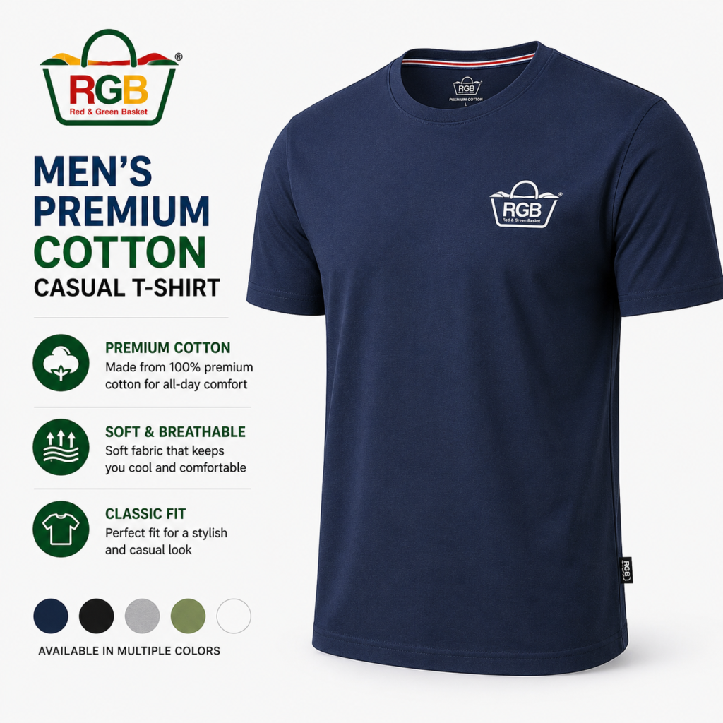Men's Premium Cotton Casual T-Shirt
